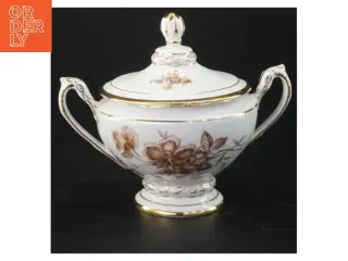Porcelænssukkerskål med låg (str. Ø 11 cm)