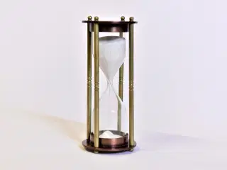Nautisk sand ur/timeglas i messing