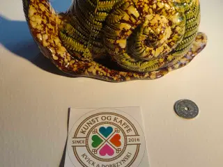 Smuk snegl i keramik 