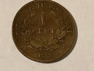 1 Cent Dansk Vestindien 1868