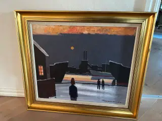 Maleri - skibe - havn
