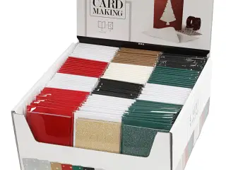 Kort og kuverter, kort str. 10,5x15 cm, kuvert str. 11,5x16,5 cm, 12x10pk./ 1 pk.