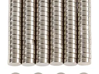 Powermagnet ”NdFeB” , diam. 5 mm, tykkelse 2 mm, 100stk./ 1 pk.