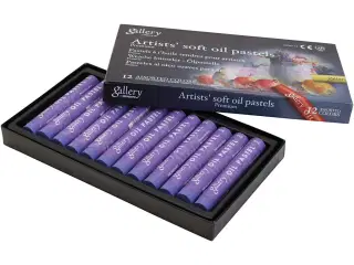 Gallery Oliepastel, L: 7 cm, diam. 11 mm, tykkelse 11 mm, violet, 12stk./ 1 pk.