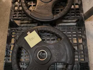 Vægtskiver 25 kg pr stk, 2 stk, samlet pris.  Fast