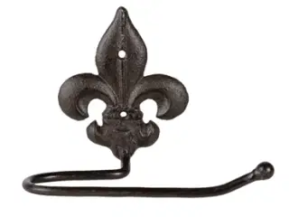 Rustik håndklædeholder med flot dekoration