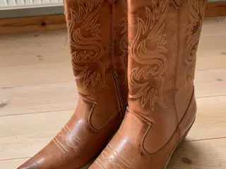 Damestøvler - Cowboy, læder