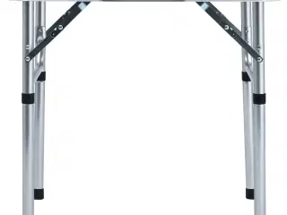 Foldbart campingbord 60x45 cm aluminium grå