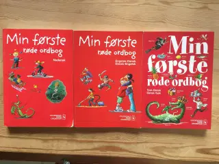 Min første røde ordbog og Dansk Ordbog for børn mm