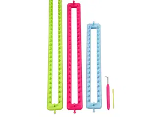 Strikkeringe, L: 25-35-45-55 cm, 1 sæt
