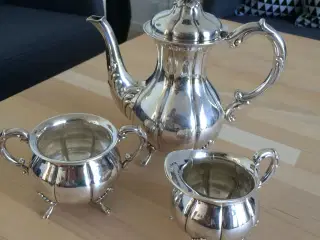 Kaffesæt sølvplet