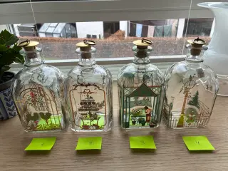 Juleflasker fra Holmegaard - 4 forskellige årgang