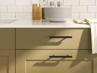 Skabshåndtag 10 stk. 96 mm rustfrit stål sort