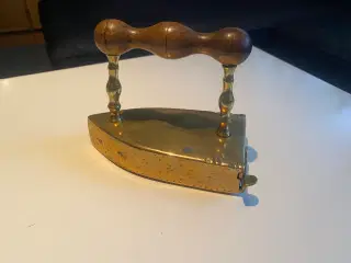 Antik strygejern, Messing, 200 år gl.