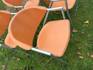 🇮🇹 Italienske Retro Spisebordsstole i Læder – Ca