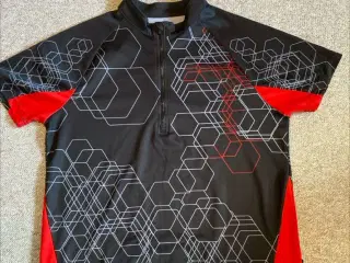 Crivit cykelbluse sort/rød str L