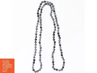 Snefnug obsidian halskæde (str. 80 cm)