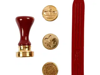 Lak og segl, krone, blomst, fransk lilje, diam. 18 mm, 1 sæt