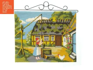 Broderet vægophæng (str. 44x37 cm)