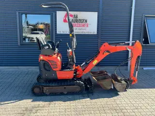 Kubota U10-3 kipbar planerskovl og 2 graveskovle