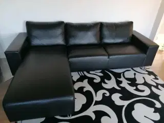 Læder chaiselong
