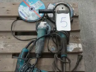 2 stk. Vinkelsliber + borehammer MAKITA