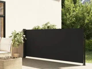 Sidemarkise 140x500 cm sammenrullelig sort