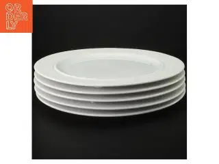4 stk hvide spise/frokost tallerkener fra Eva Trio(str. 5 styk, ø 25,5 cm)