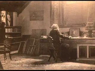 Skagen - Holger Drachmann i sit Arbejdsværelse - Schjeldes 7455 - Ubrugt