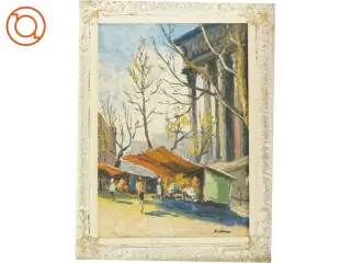 Billede i hvid dekoreret ramme