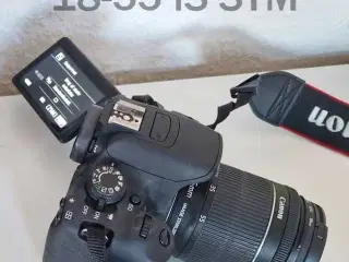 Canon 700D + 18/55 IS STM + 32 GB SD kort, taske, 