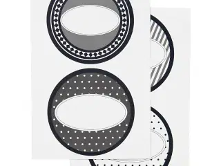 Stickers, diam. 4 cm, ark 9x14 cm, 4ass. ark/ 1 pk.