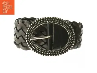 Flettet læderbælte (str. 103 cm)