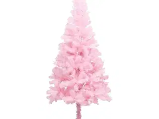 Kunstigt juletræ med juletræsfod 150 cm PVC lyserød