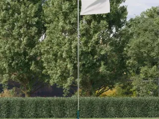 Sektionsinddelt flagstang 6,23 m aluminium sølvfarvet