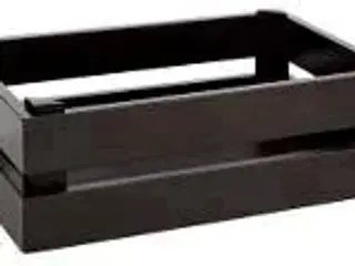 2 stk. Trækasse B290 x D185 x H105 mm 1/4GN Sort acacia træ