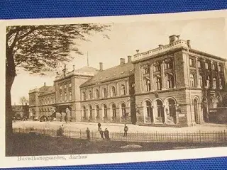 postkort,foto af Aarhus Jernbanestation 