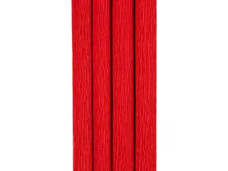 Crepepapir, ark 25x60 cm, Stræk/crepe: 180%, 105 g, rød, 4ark/ 1 pk.