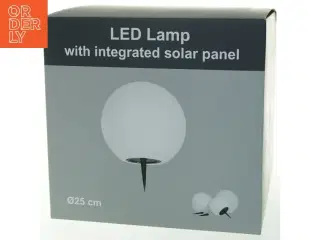 LED lampe med integreret solpanel (str. Ø 25 cm)