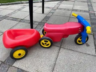 Dantoy scooter med vogn