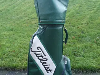 Golfbag incl 12 jern, køller, putter +"fiskestang"