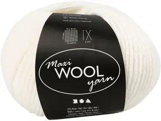 Superwash Uldgarn Råhvid 100g - 125m Kvalitet