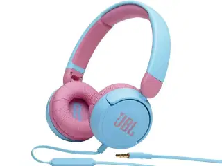 Høretelefoner JBL JR310 - blå/pink, med kabel og mikrofon