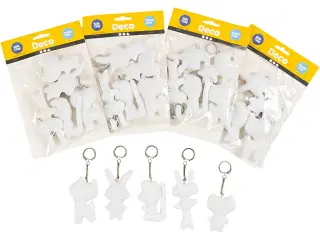 25 stk. Stoffigurer med Nøglering - 6-10 cm