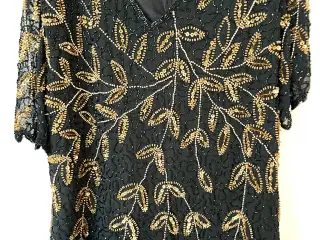  festlig bluse broderet med perler