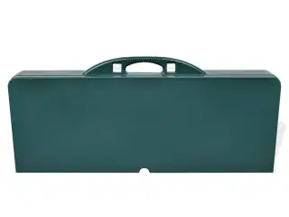 Foldbart campingbordsæt 4 taburetter aluminium ekstra let grøn