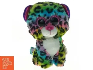 Ty Beanie Babies farverig leopard bamse (str. 14 x 9 cm)