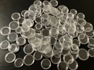 105 stk brugte møntkapsler - Blandet stand og størrelse