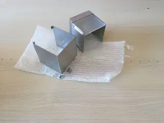 Cube væglampe i rustfri stål
