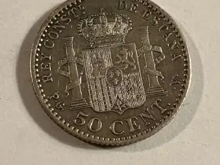 50 Cents 1896 Spain